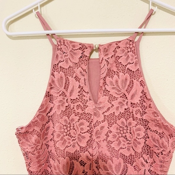 NWT LOVE J Rusty Rose Lace Bodycon Dress size M - Picture 7 of 8